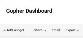 Gopher Dashboard Google Analytics